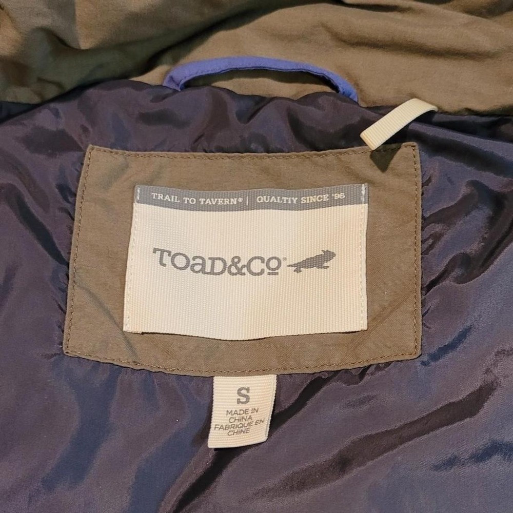 Toad&Co Poma Puffer Vest Colorblock Quilted, Women's Size‎ S, Blue Khaki Green - Picture 7 of 12